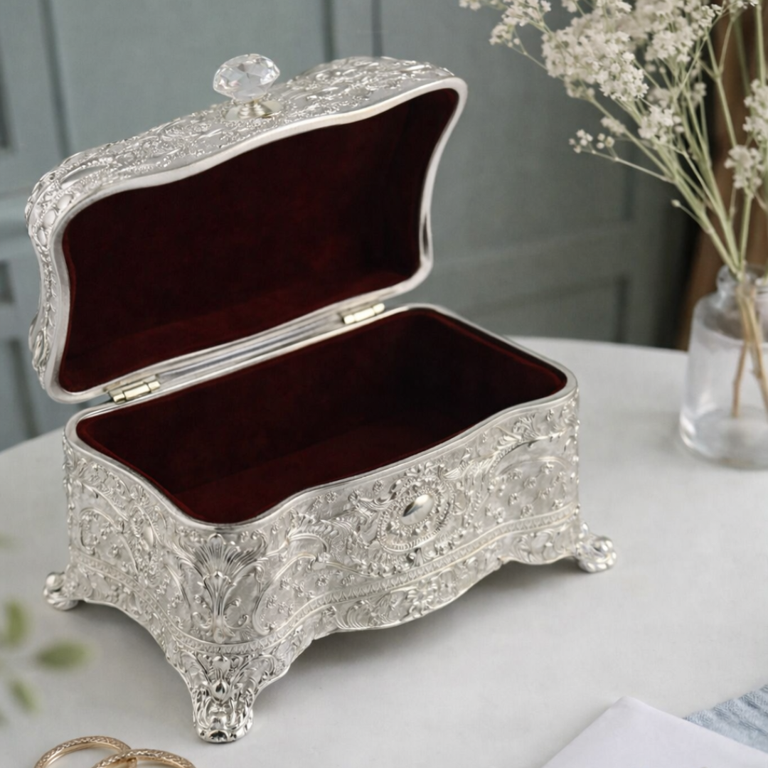 Enamel  Diamond Jewellery Box