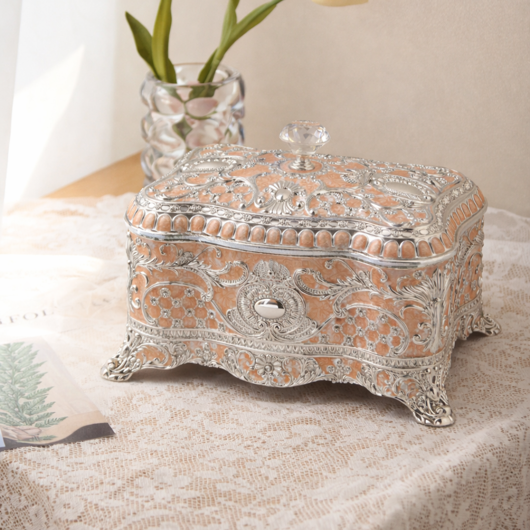 Enamel  Diamond Jewellery Box