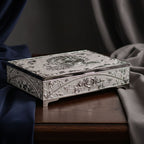 Enamel Peacock Jewellery Box 4 Partition