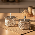 Set of 2 Pot with Handle Basket