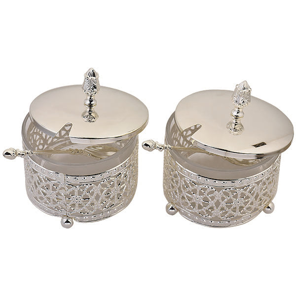 Set of 2 Pot with Handle Basket