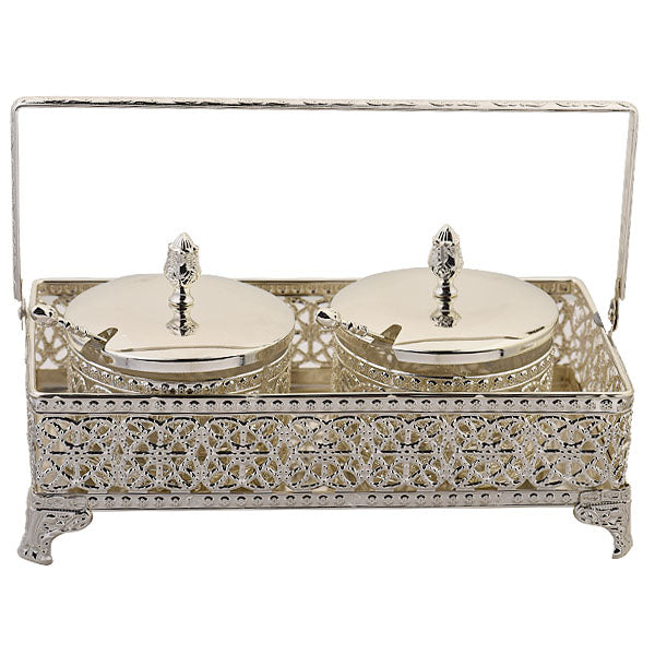 Set of 2 Pot with Handle Basket